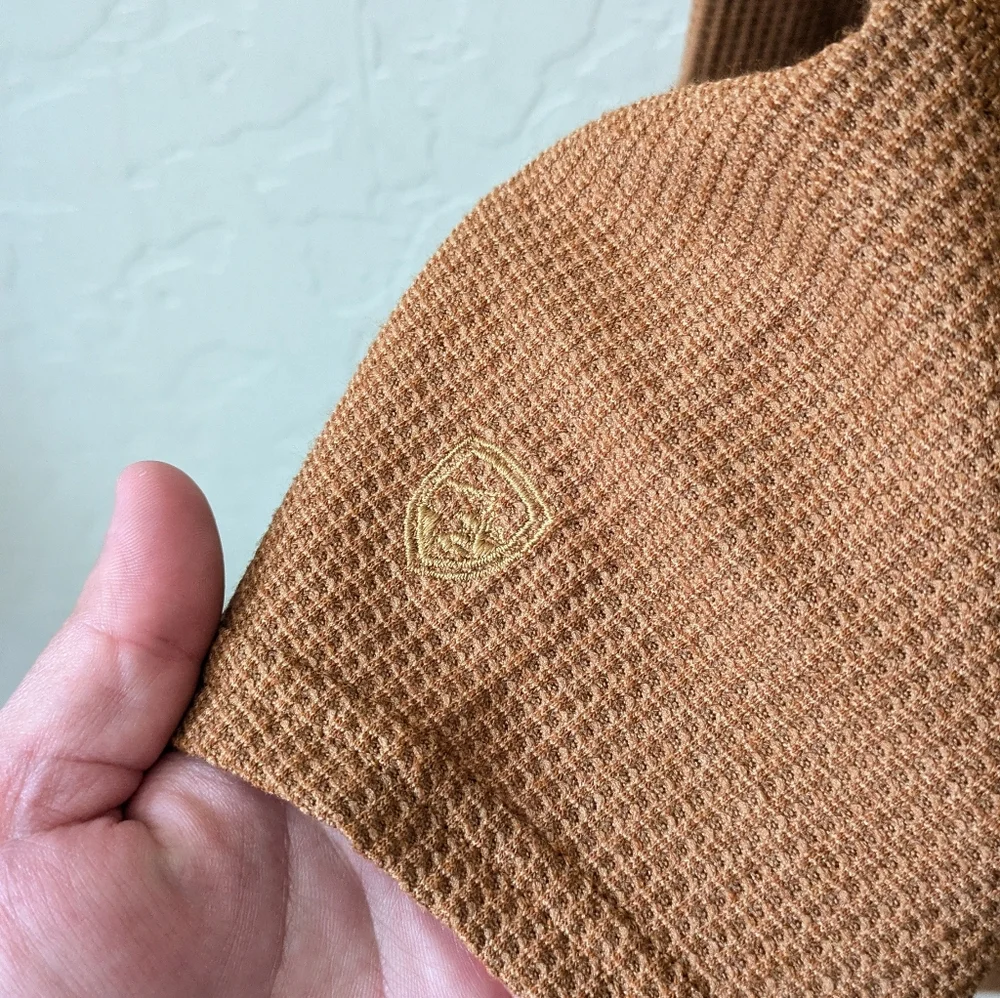 Kuhl Petra Turtleneck Long Sleeve Rust Orange Quilted - Picture 4 of 8